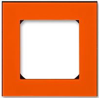 Рамка универсальная ABB EPJ Levit 1-м. оранжевый/дымчатый чёрный картинка